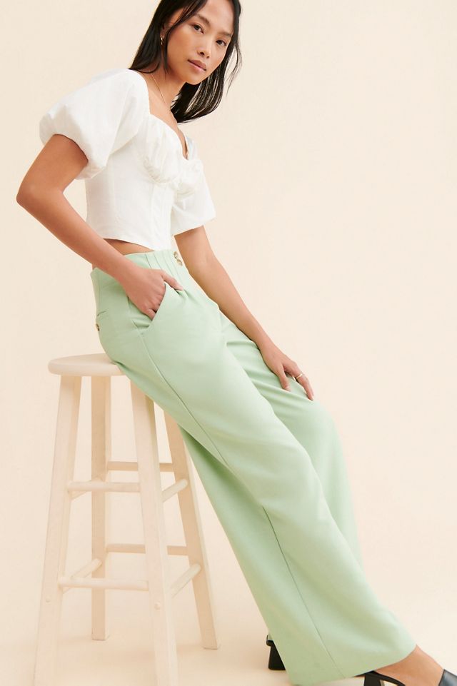 Maeve Pleated Front Wide-Leg Trousers #3