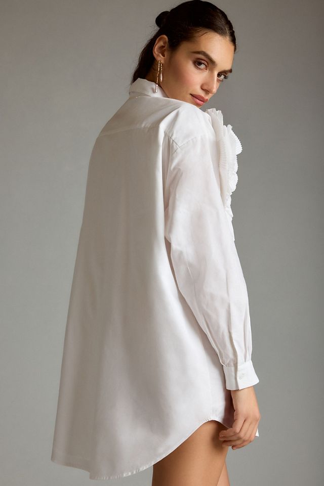 Forever That Girl Floral Appliqué Shirt Dress #1