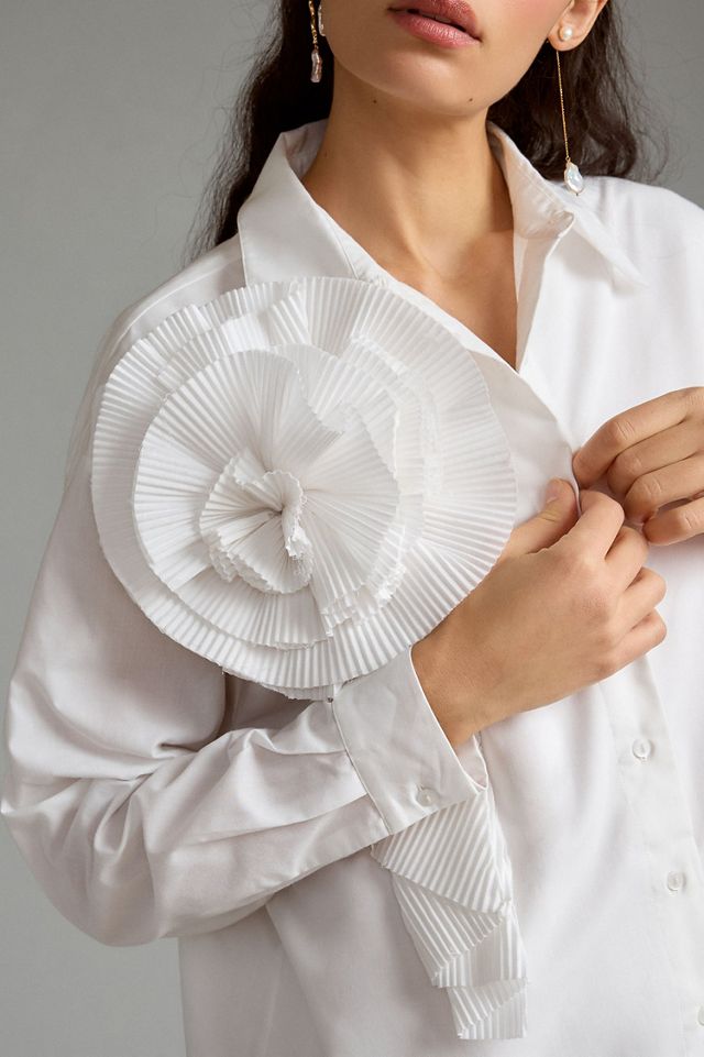 Forever That Girl Floral Appliqué Shirt Dress #2