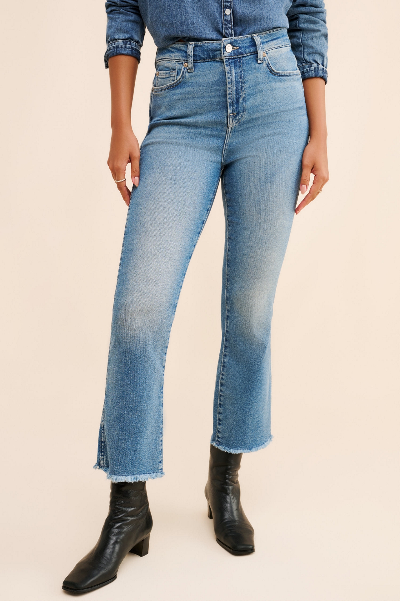 7 For All Mankind High Waist Slim Kick Jeans