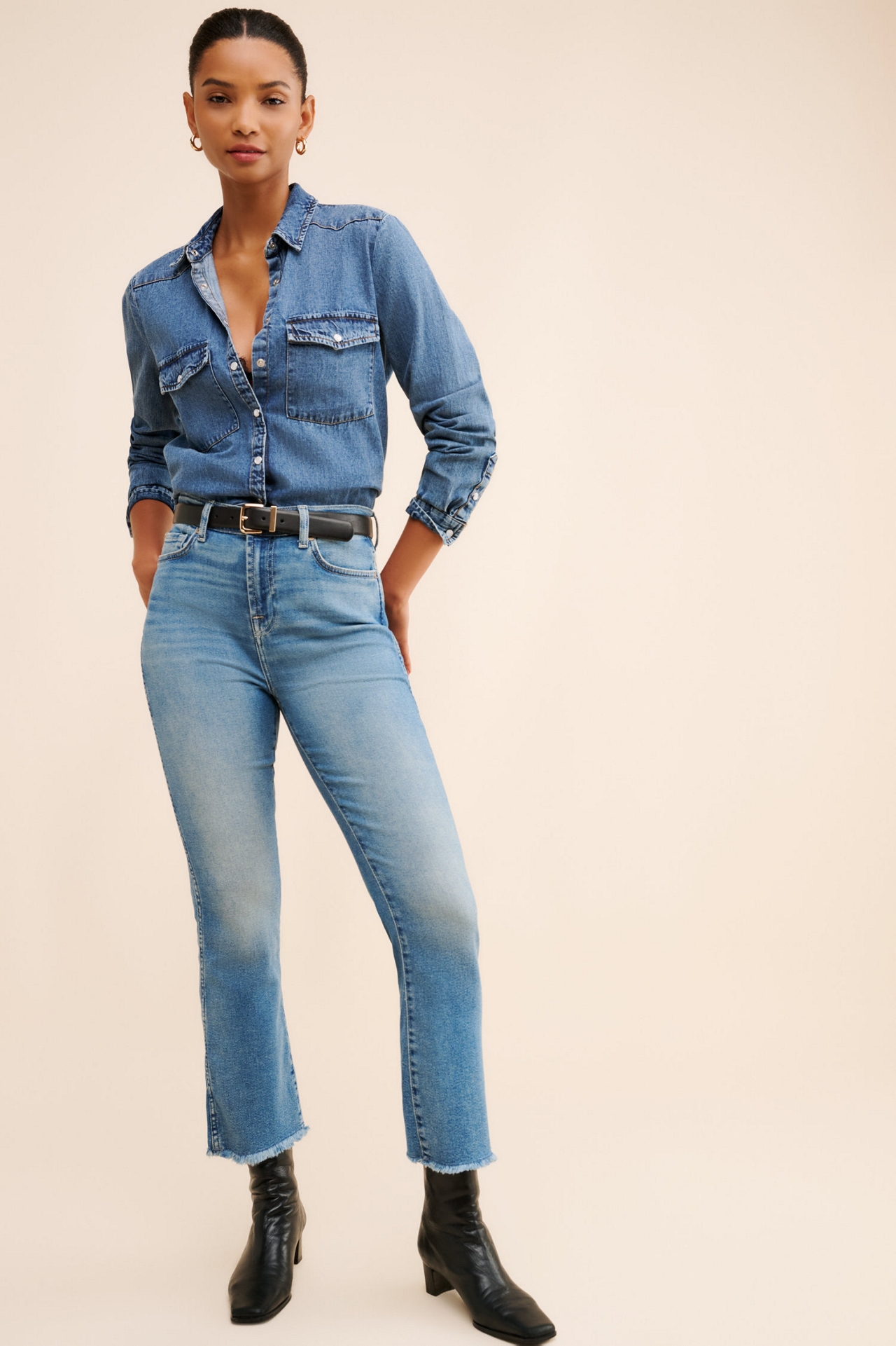 7 For All Mankind High Waist Slim Kick Jeans