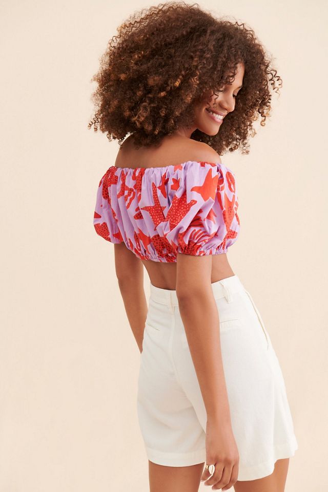 FARM Rio Lobster Sky Crop Top #1