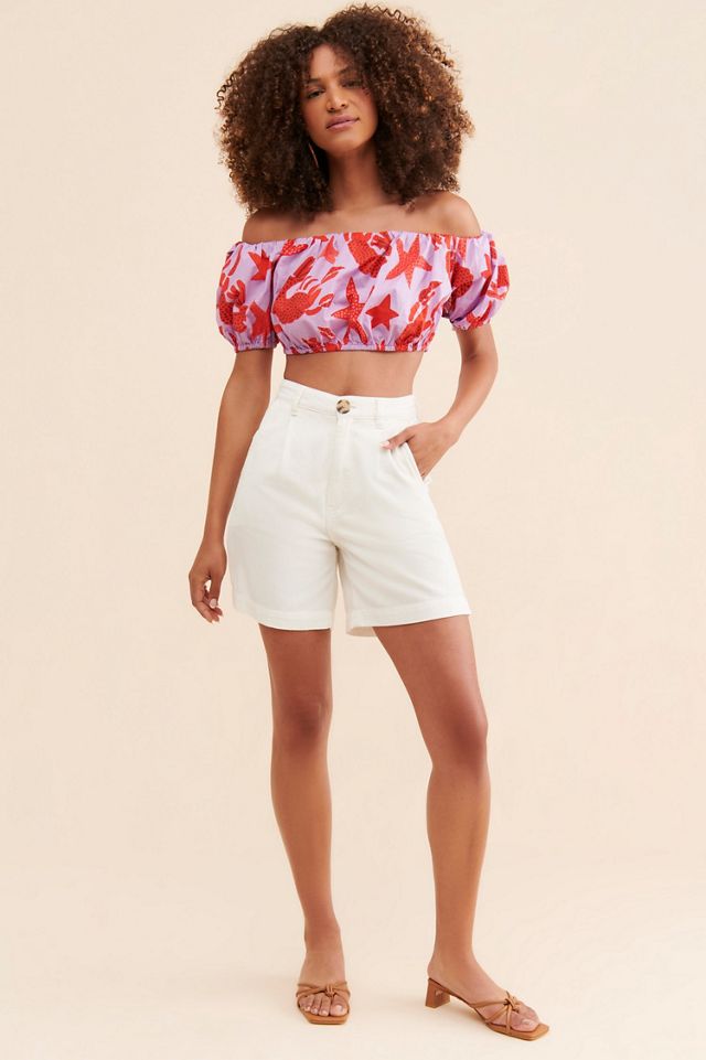FARM Rio Lobster Sky Crop Top #3
