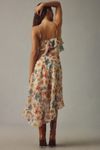 Sleeveless Asymmetric Ruffled Midi Dress
