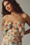 Sleeveless Asymmetric Ruffled Midi Dress