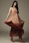 Let Me Be Ombre Strapless Maxi Dress