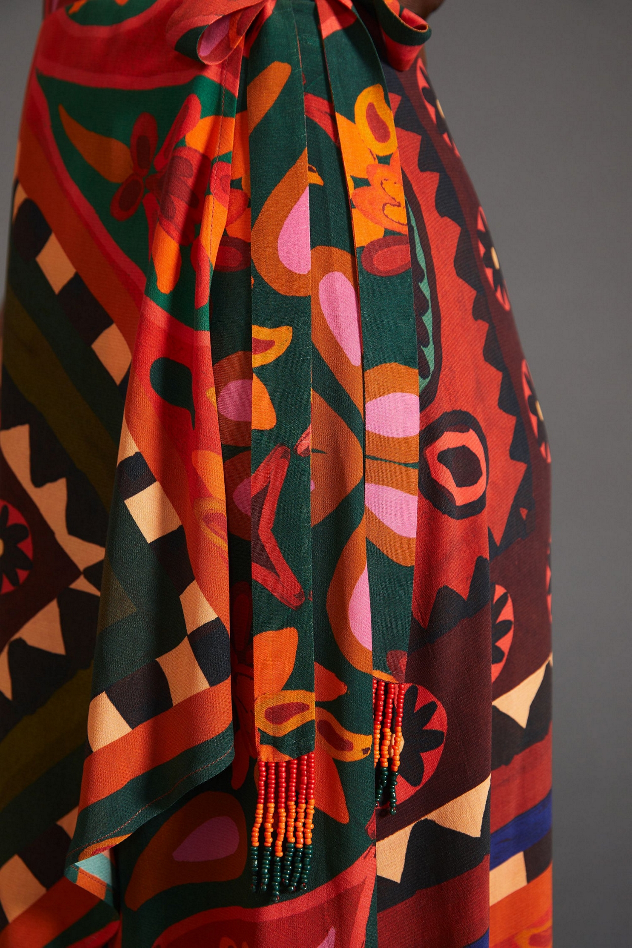 FARM Rio Hanky Wrap Midi Dress