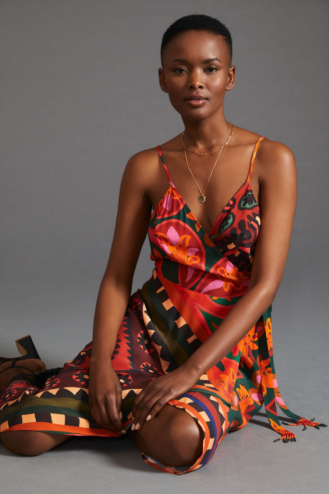 FARM Rio Hanky Wrap Midi Dress