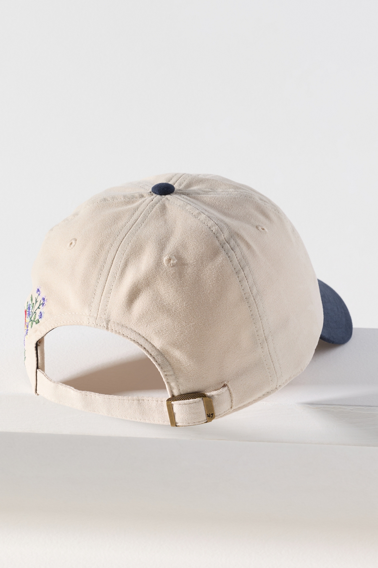 '47 Faux-Suede Floral Baseball Cap