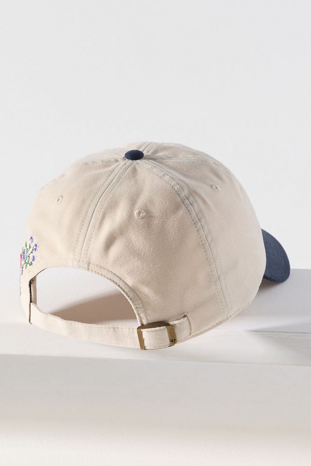 '47 Faux-Suede Floral Baseball Cap