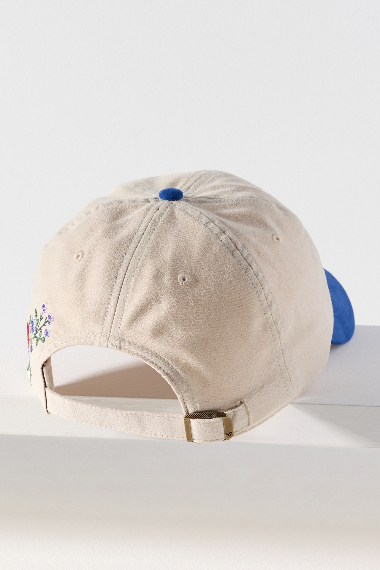 '47 Faux-Suede Floral Baseball Cap