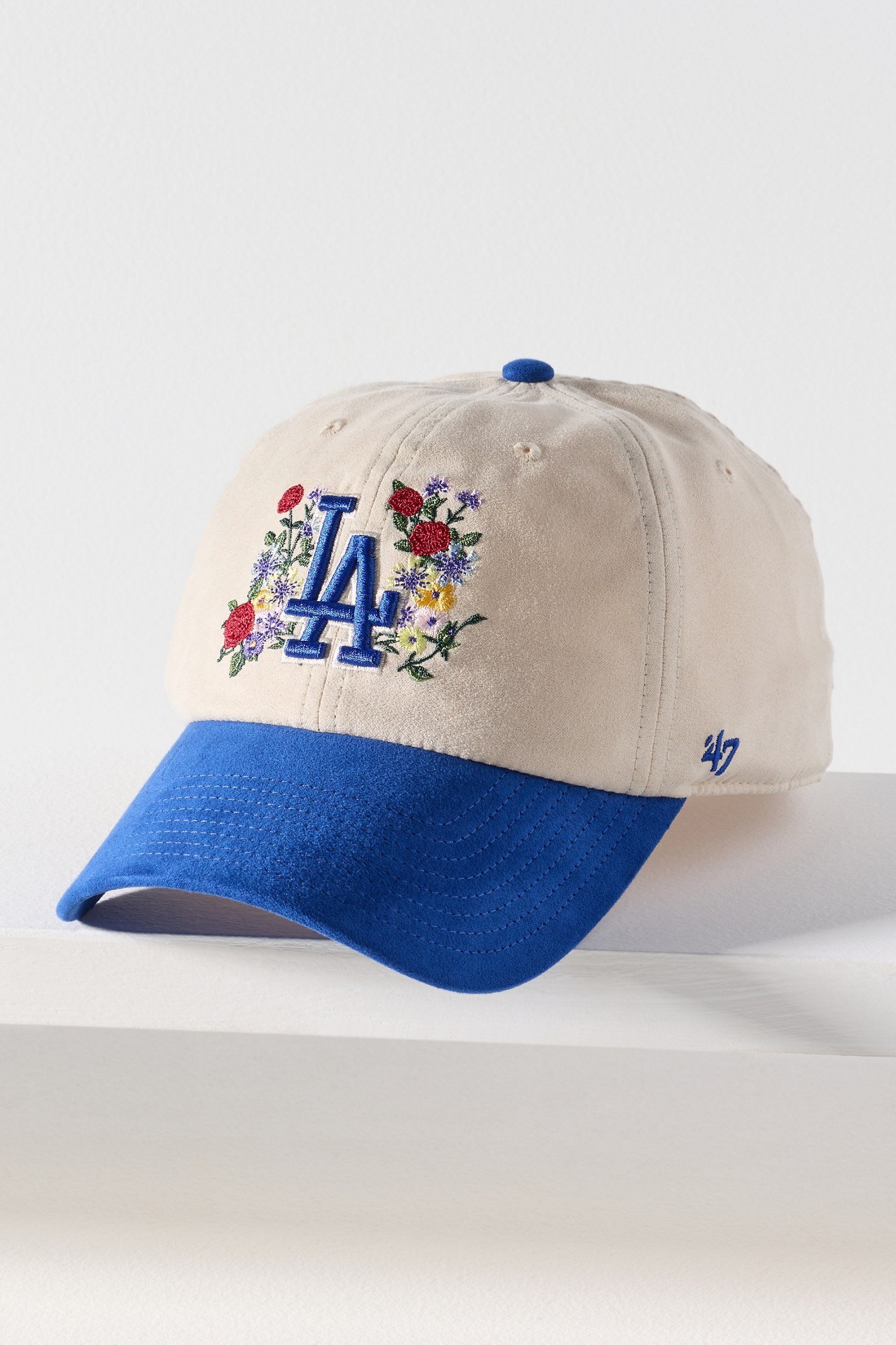 '47 Faux-Suede Floral Baseball Cap