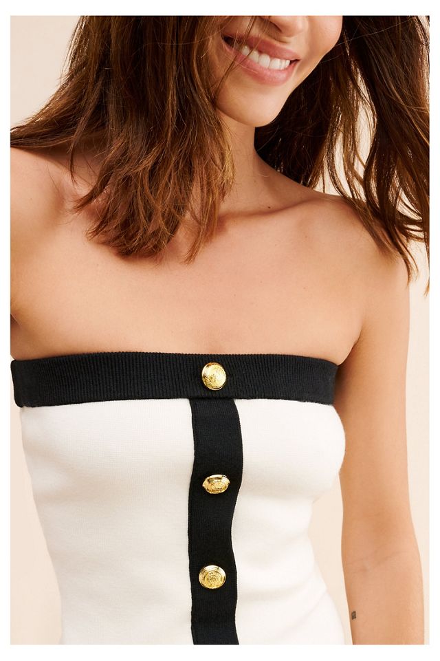 Endless Rose Knit Contrast Strapless Mini Dress #2