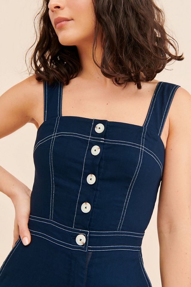 Maeve The Portside Button-Front Romper #2