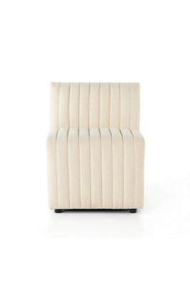Anthropologie Alexander Performance Modular Dining Banquette Armless Chair In White