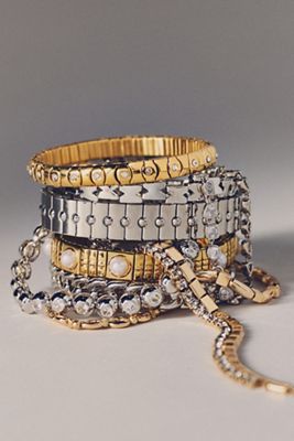 Wide Twisted Stretch Bracelet