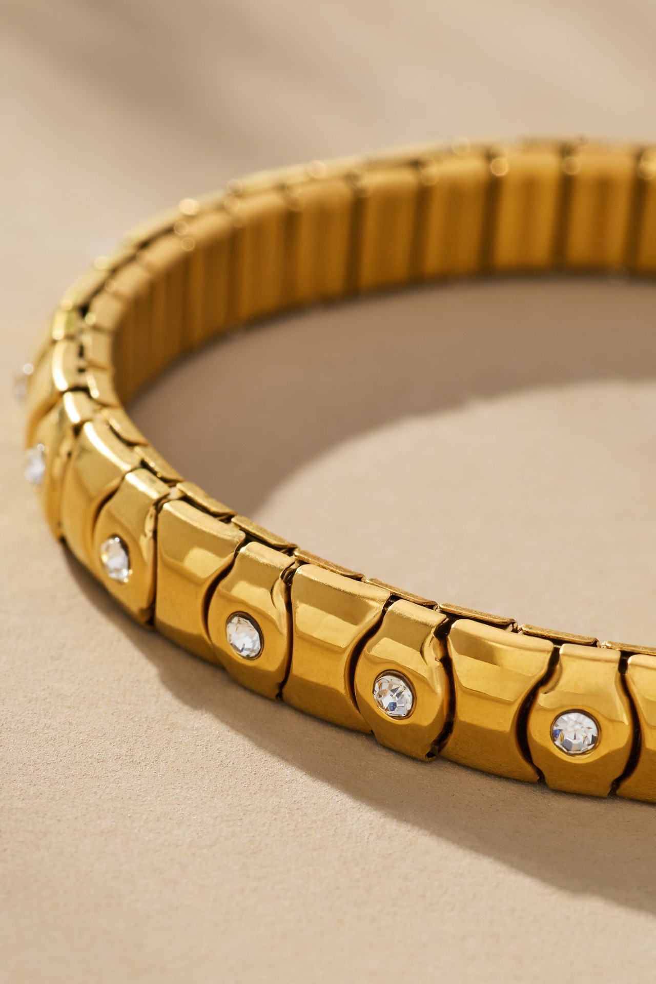 Wide Twisted Stretch Bracelet