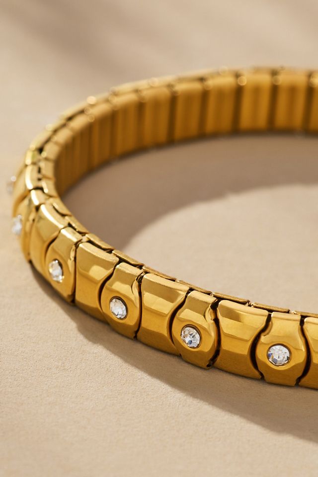 Wide Twisted Stretch Bracelet