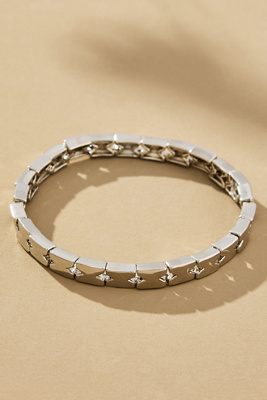 By Anthropologie Butterfly Stretch Bracelet In Silver