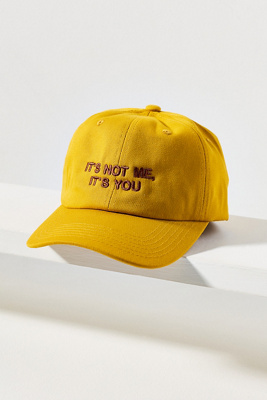 Intentionally Blank It's Not Me Baseball Cap In Yellow