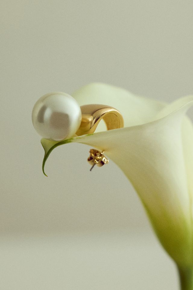 Aretes Colgantes de Perla #2
