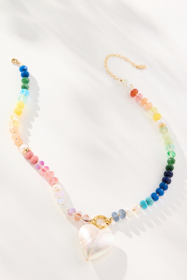 By Anthropologie Beaded Charm Necklace