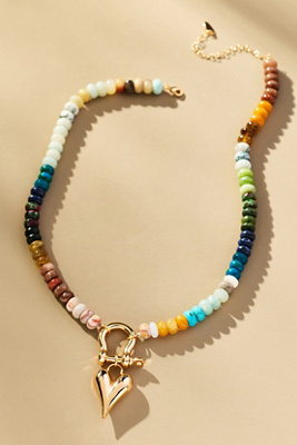 By Anthropologie Beaded Charm Necklace