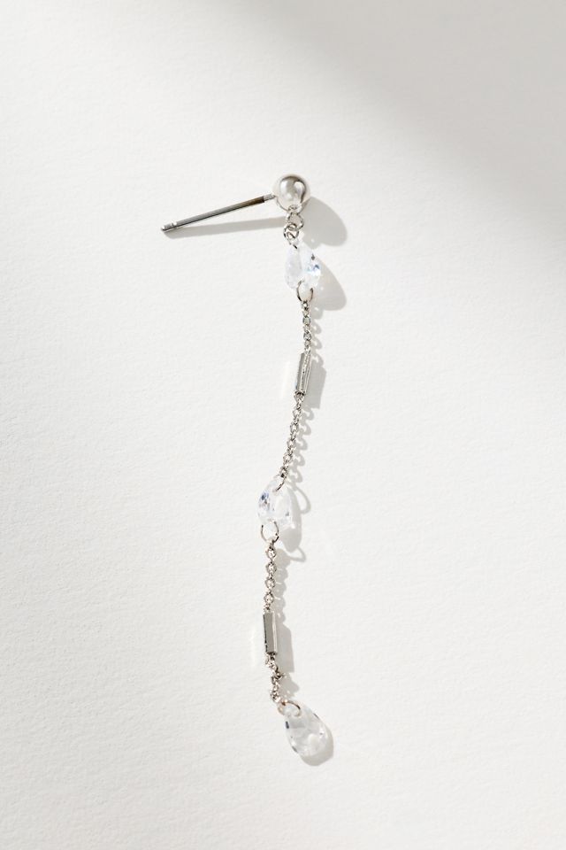Crystal Chain Drop Earrings #1