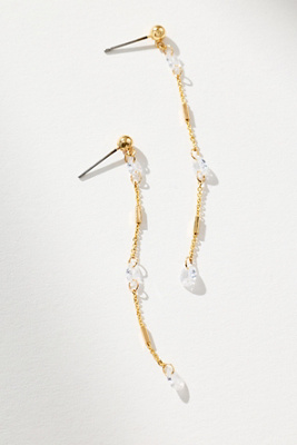 Crystal Chain Drop Earrings