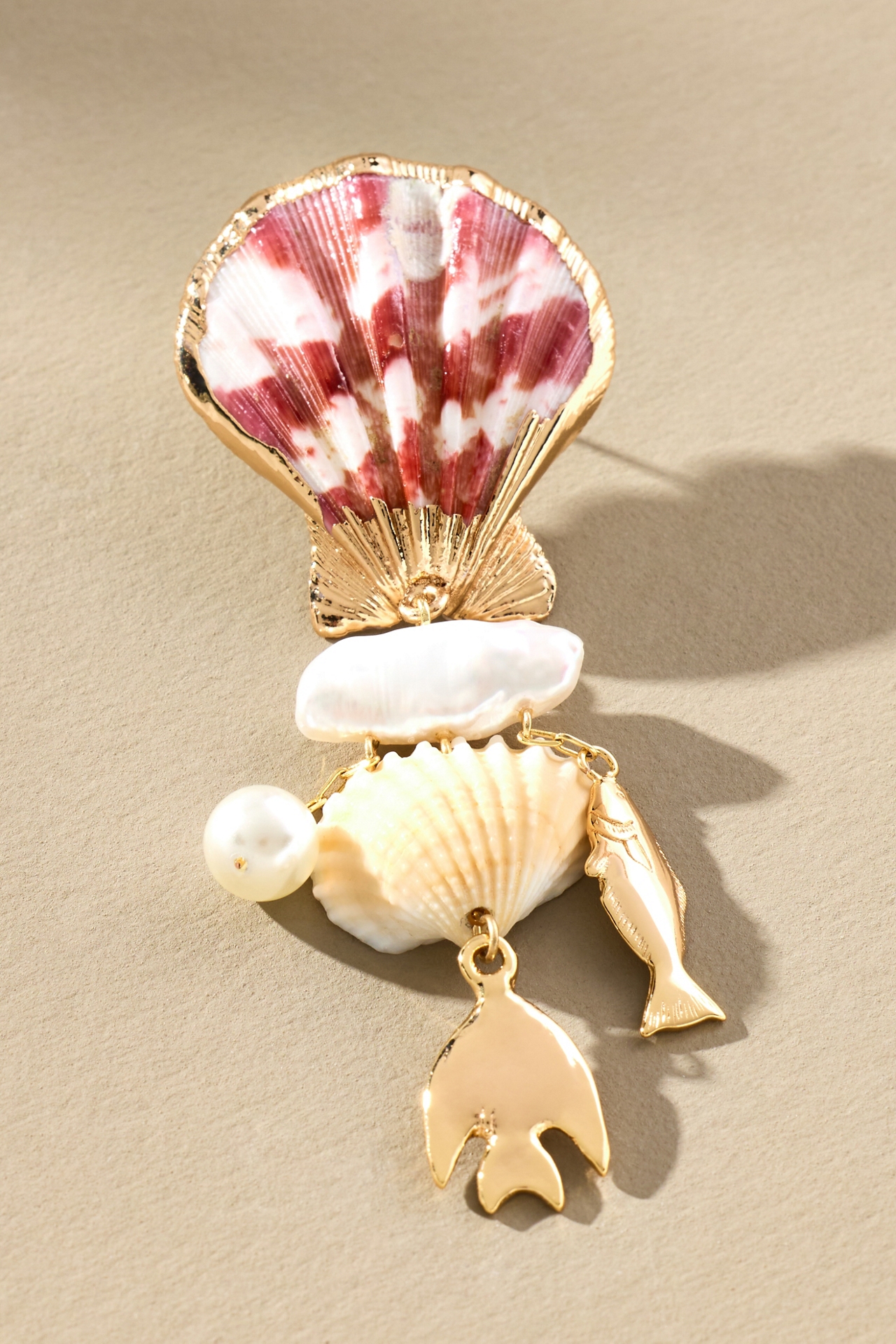 By Anthropologie Shell Charm Earrings