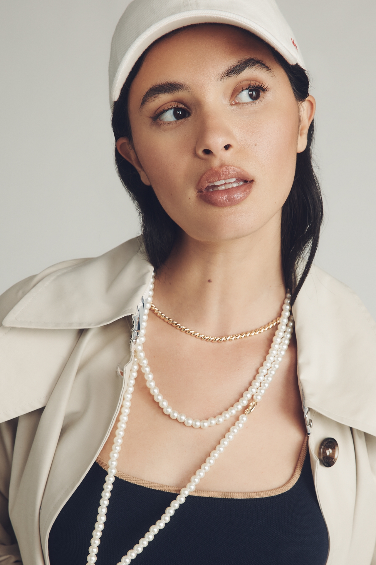 Bottlecap Pearl Wrap Necklace