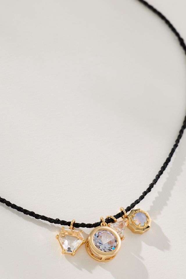 Thin Rope Chain Multi Charm Necklace #1