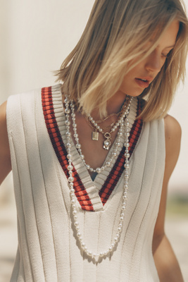 By Anthropologie Pearl Wrap Necklace