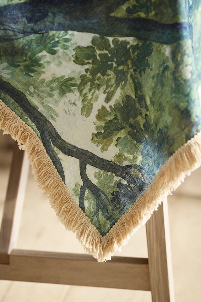 Forest Tapestry Linen Tablecloth #1