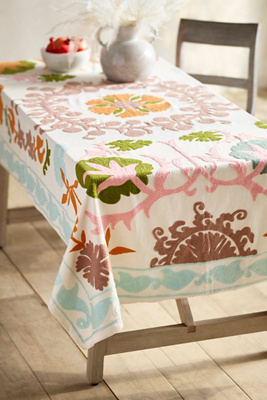 Terrain Autumn Crewelwork Tablecloth