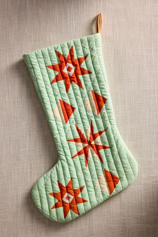Patchwork Quilt Cotton Stocking #3