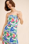 FARM Rio Carioca Posters Linen Blend Midi Dress