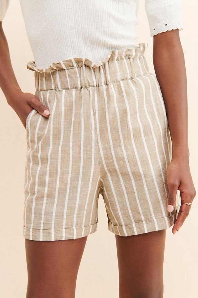 Ichi Striped Paperbag Shorts #2