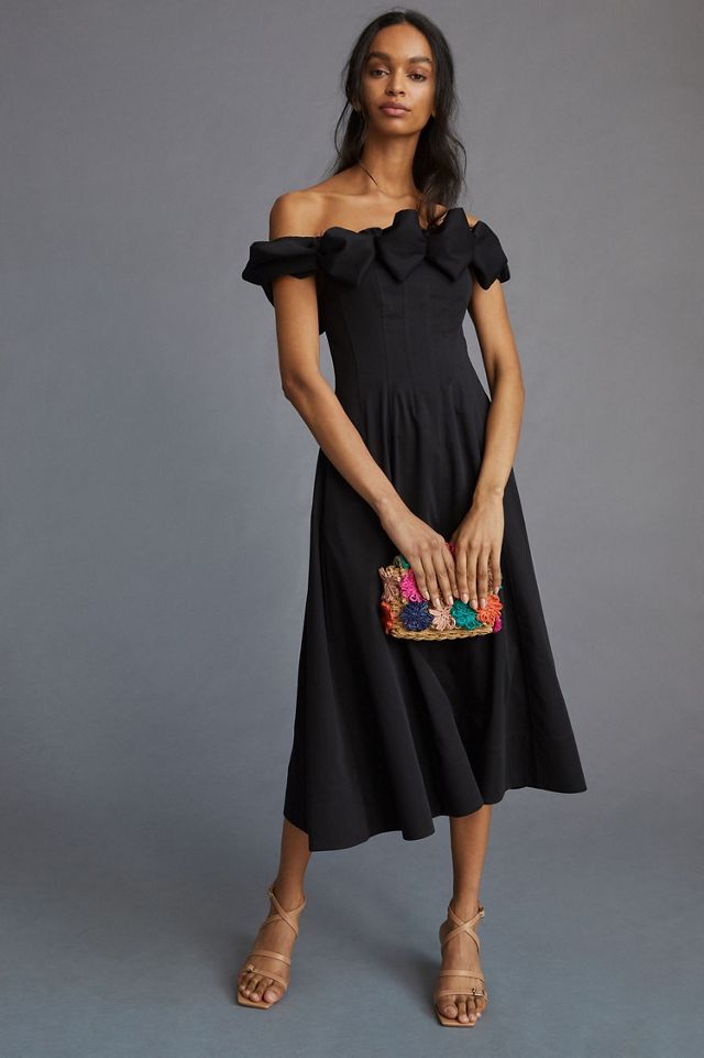 Maeve Off-The-Shoulder Bow Mini Dress #3