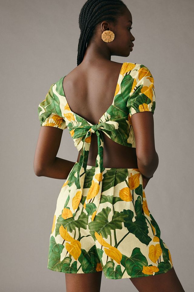 FARM Rio Cut Out Tie-Back Romper #1