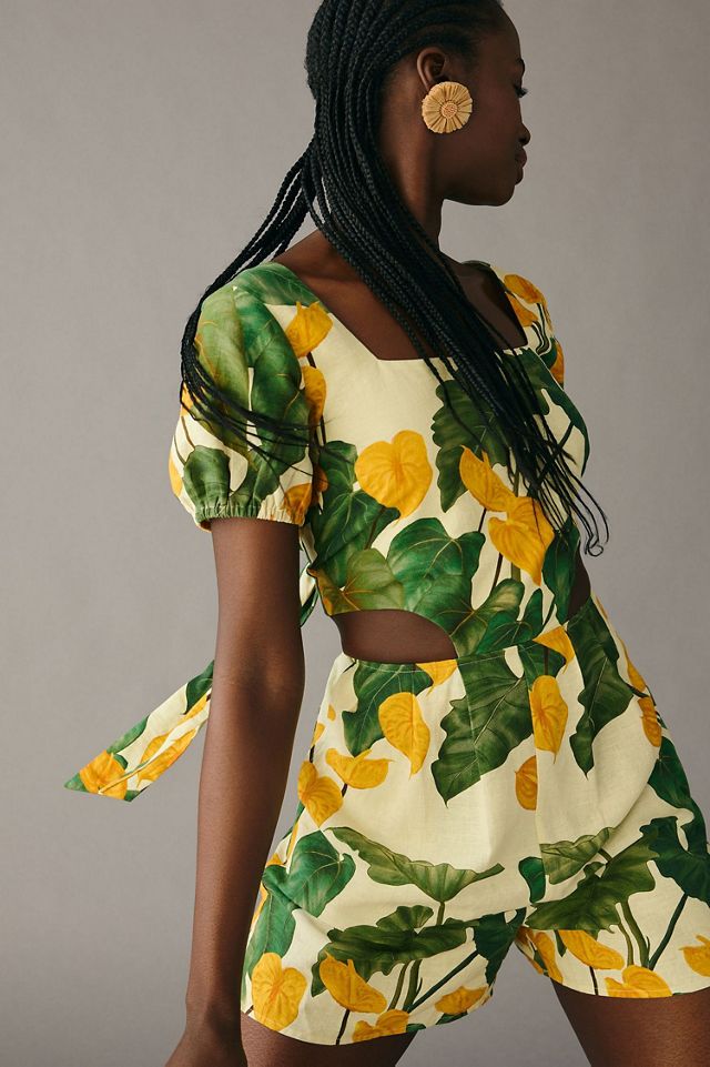FARM Rio Cut Out Tie-Back Romper #3