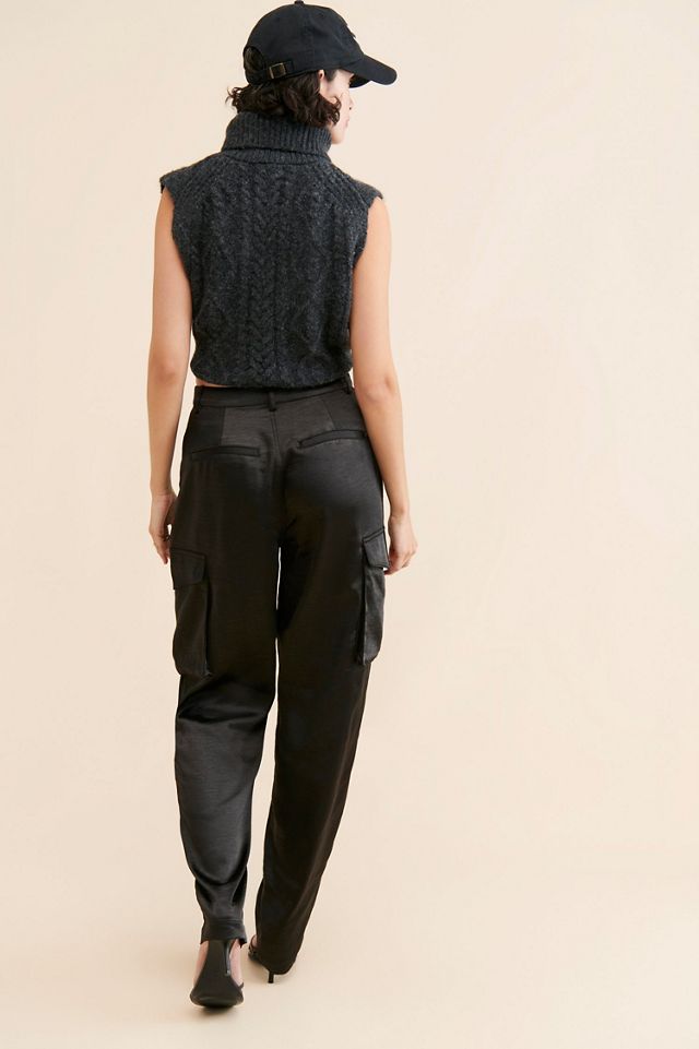 Good American Satin Cargo Trousers #1