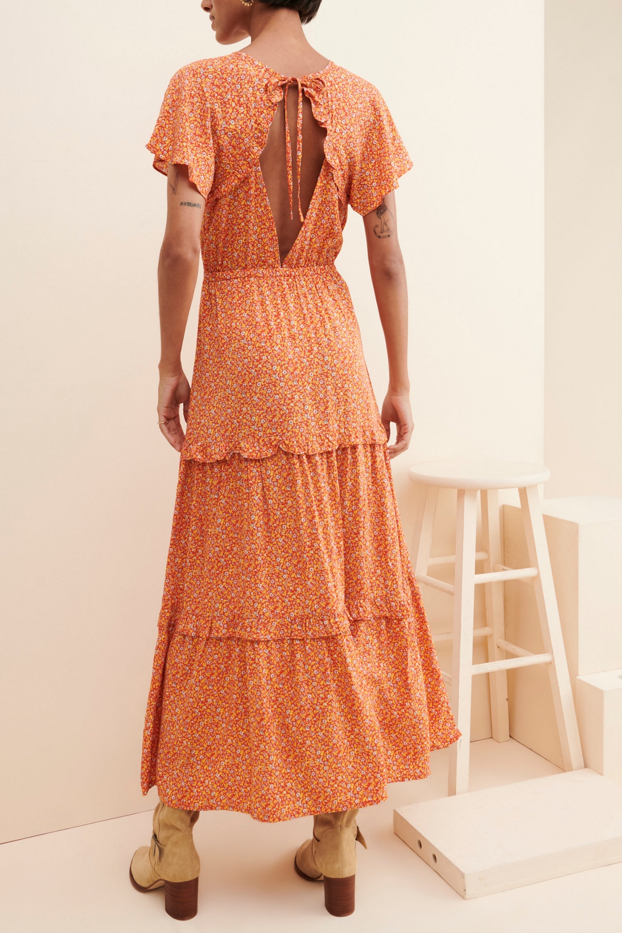 en elly Floral Midi Dress