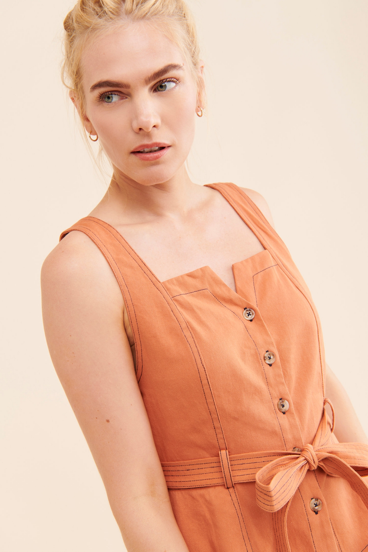 Current Air Buttondown Peplum Top
