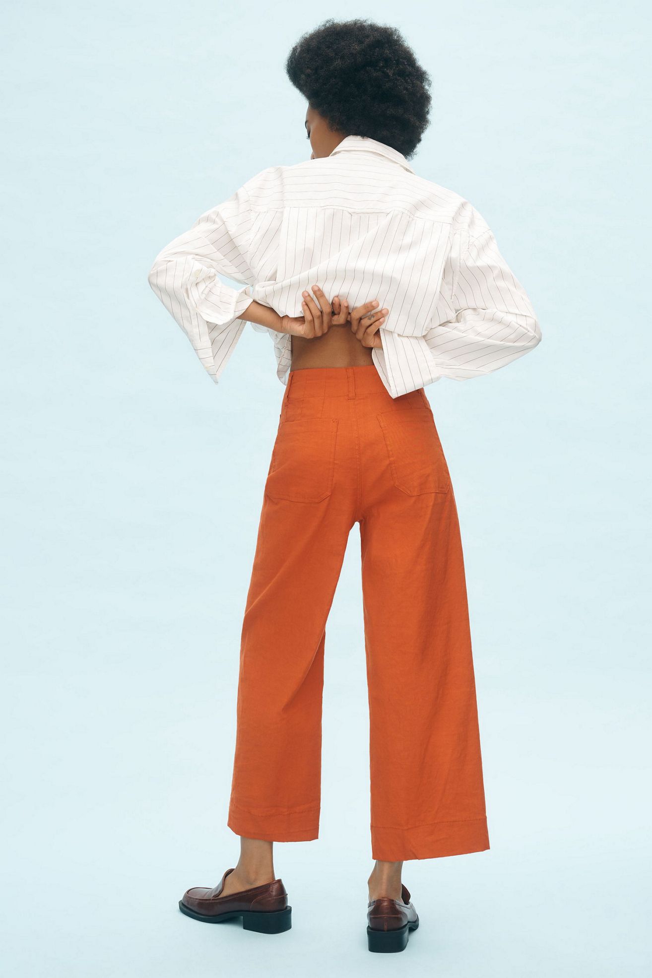 Maeve Colette Cropped Wide-Leg Pants