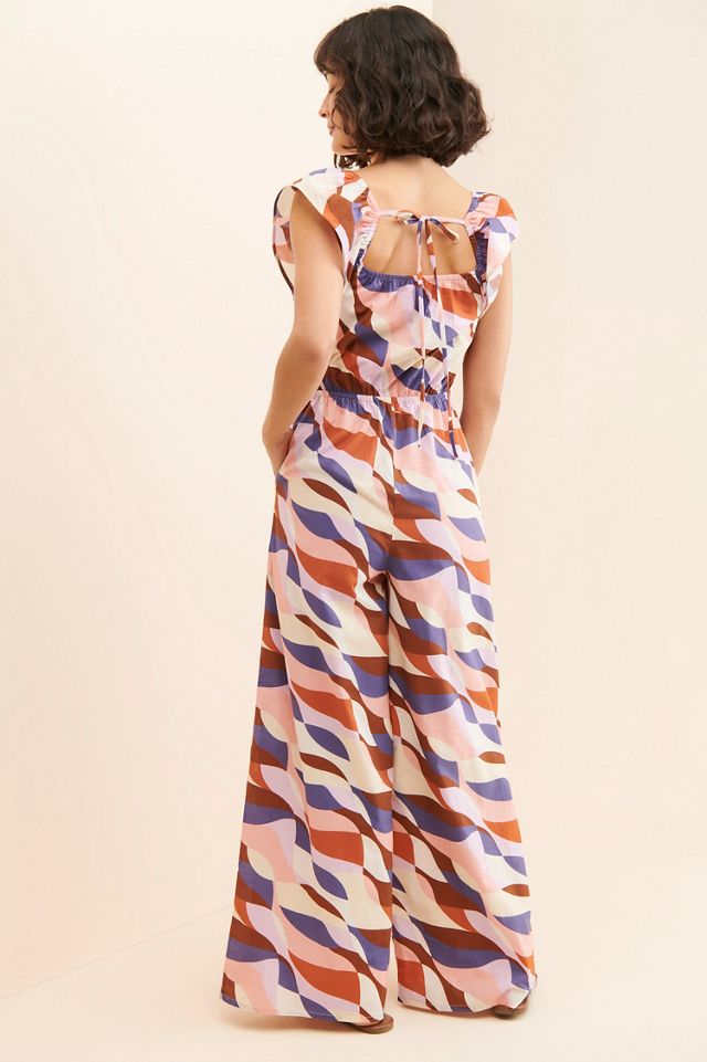 Du Paradis Abstract Wide Leg Jumpsuit #1