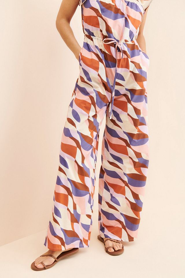 Du Paradis Abstract Wide Leg Jumpsuit #3
