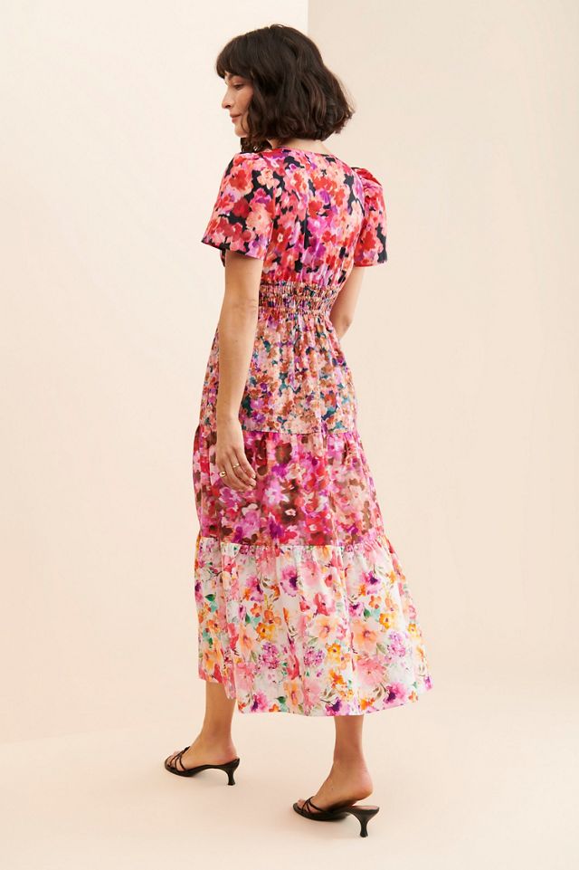 Kachel Mixed Floral Print Midi Dress #1