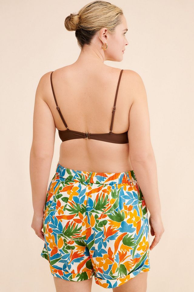 Eloquii Tropical High Waisted Printed Shorts #1