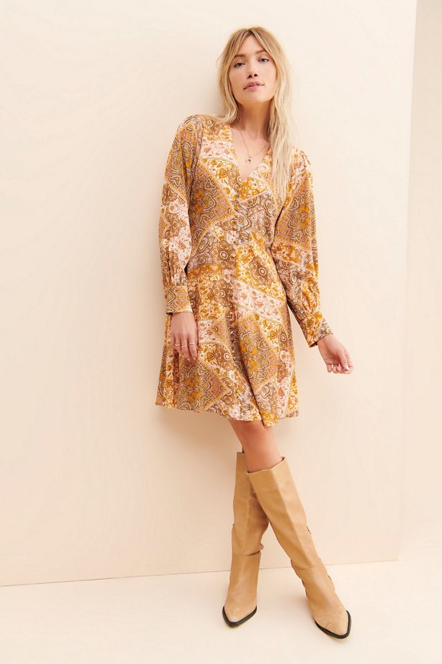 Kachel Zola Button Front Mini Dress #3